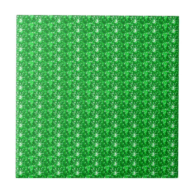Tile Green Glitzer Fliese (Vorderseite)