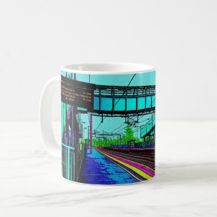 Tile Hill Bahnhof im Pop-Art-Stil Kaffeetasse