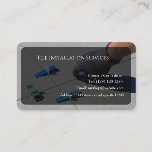 Tile Installation Services Business-Karte bearbeit Visitenkarte