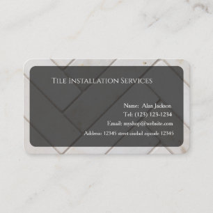Tile Installation Services Business-Karte bearbeit Visitenkarte