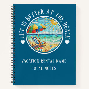 Tile Look Beach VACTION MIETE, Hausbeschreibung Notizbuch