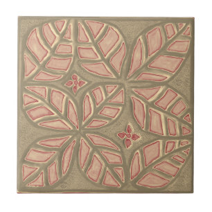 Tile, Mauve und mutierte Avocado Keramik Tile Fliese