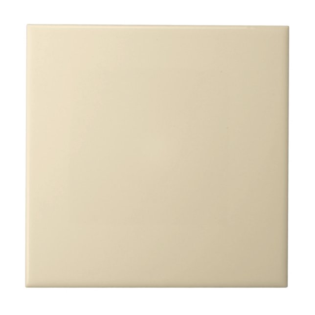 Tile mit Cream Ecru Beige Hintergrund Fliese (Vorderseite)