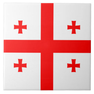 Tile mit georgischer Flagge Fliese