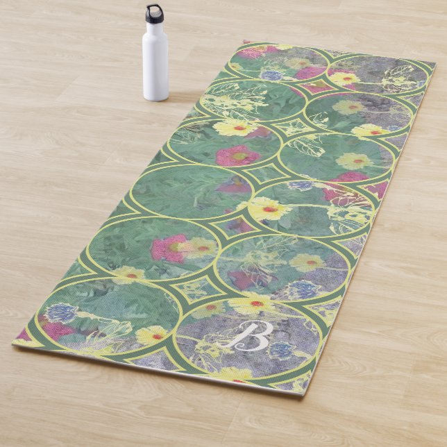 Tile Monogram Wildflowers Yoga Mat Yogamatte (Beispiel)
