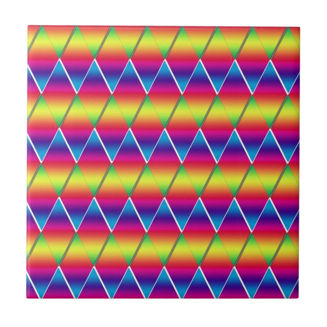 Tile - Regenbogendiamanten Fliese (Vorderseite)