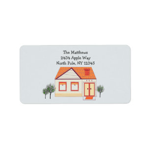 Tile Roof New Zuhause Address Adressaufkleber