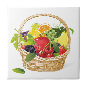 Tile Trivet Fruit Basket Fliese