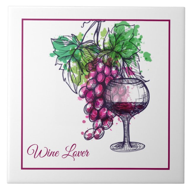 Tile Trivet-Wine Lover Fliese (Vorderseite)