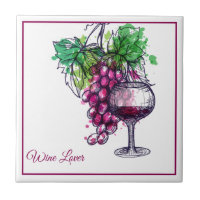 Tile Trivet-Wine Lover
