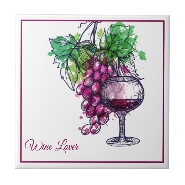 Tile Trivet-Wine Lover Fliese (Vorderseite)