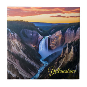 Tile Trivet-Yellowstone Falls Fliese