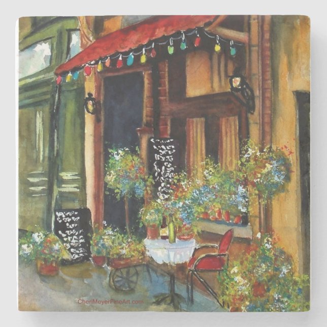 Tile Untersetzer - Le Cafe' (Vorderseite)