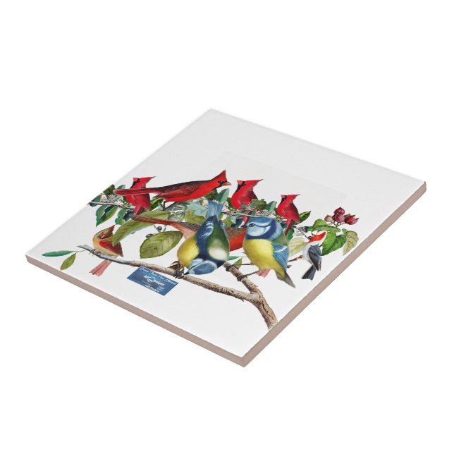 Tile White(Bird Tree) RFPMDesign ©️ 2024 Fliese (Seite)