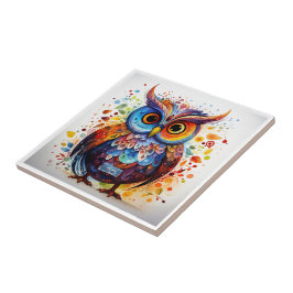 Tile White(Fall Owl) RFPMDesign ©️ 2024 Fliese