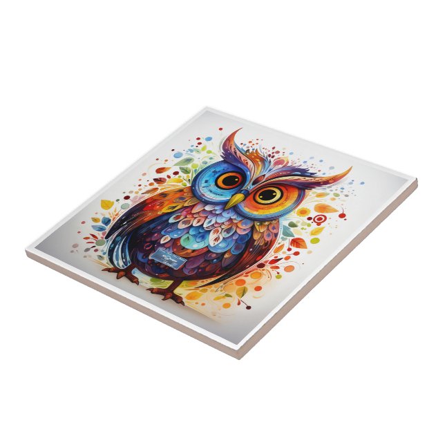 Tile White(Fall Owl) RFPMDesign ©️ 2024 Fliese (Seite)