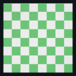 Tile Y2K für die Retro-Karton-Karton Poster<br><div class="desc">Retro Green Chessboard Karton Tile Y2K Ästhetisches Muster</div>