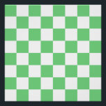 Tile Y2K für die Retro-Karton-Karton Poster<br><div class="desc">Retro Green Chessboard Karton Tile Y2K Ästhetisches Muster</div>
