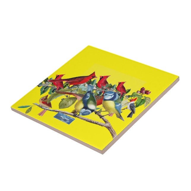 Tile Yellow(Bird Tree) RFPMDesign ©️ 2024 Fliese (Seite)