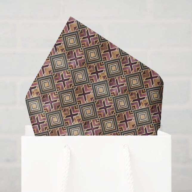 Tiled Art Deco pattern  Seidenpapier (Geschenktüte)