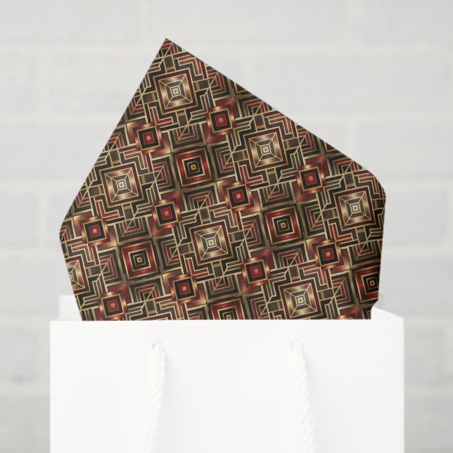 Tiled Art Deco pattern  Seidenpapier (Geschenktüte)