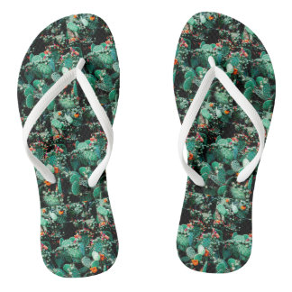 Tiled Cactus Pflanze Flip Flops