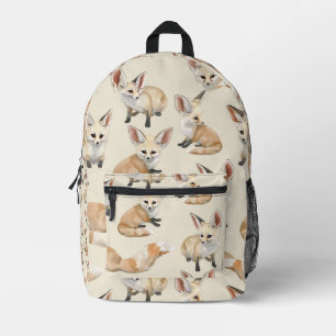 Tiled Fennec Fox-Muster Bedruckter Rucksack