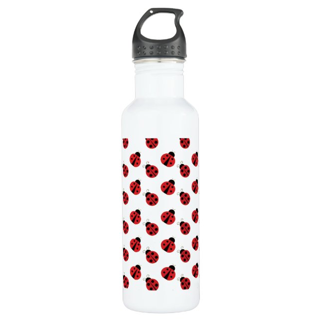 Tiled Ladybugs Design Water Bottle Edelstahlflasche (Vorderseite)