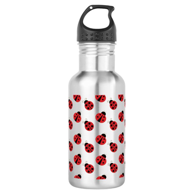 Tiled Ladybugs Design Water Bottle Edelstahlflasche (Vorderseite)