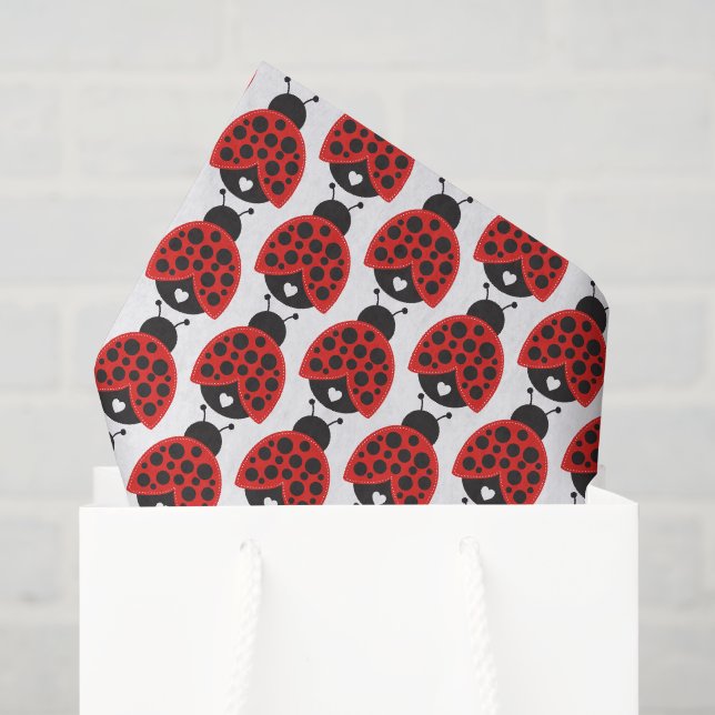 Tiled Little Ladybugs Girls Party Seidenpapier (Geschenktüte)