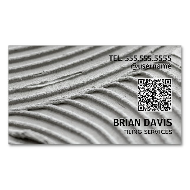 Tiler für Tiling Services benutzerdefiniertes QR Magnetische Visitenkarte (Vorderseite)