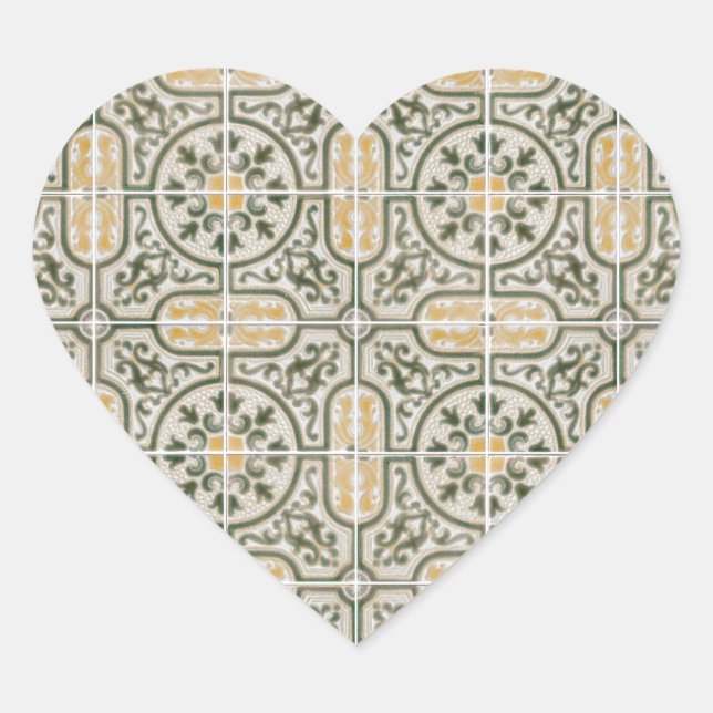 Tiles-Ceramic Herz-Aufkleber (Vorderseite)