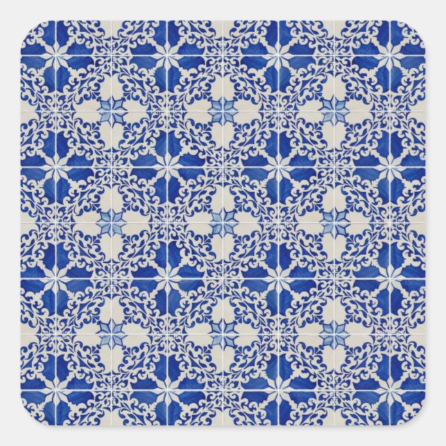 Tiles-Ceramic Quadratischer Aufkleber (Vorderseite)