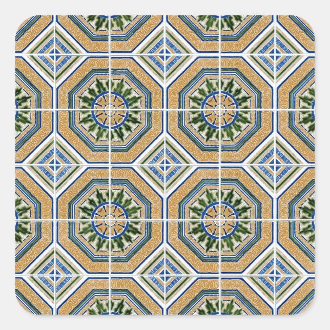 Tiles-Ceramic Quadratischer Aufkleber (Vorderseite)
