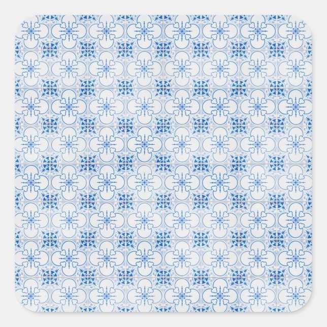 Tiles-Ceramic Quadratischer Aufkleber (Vorderseite)