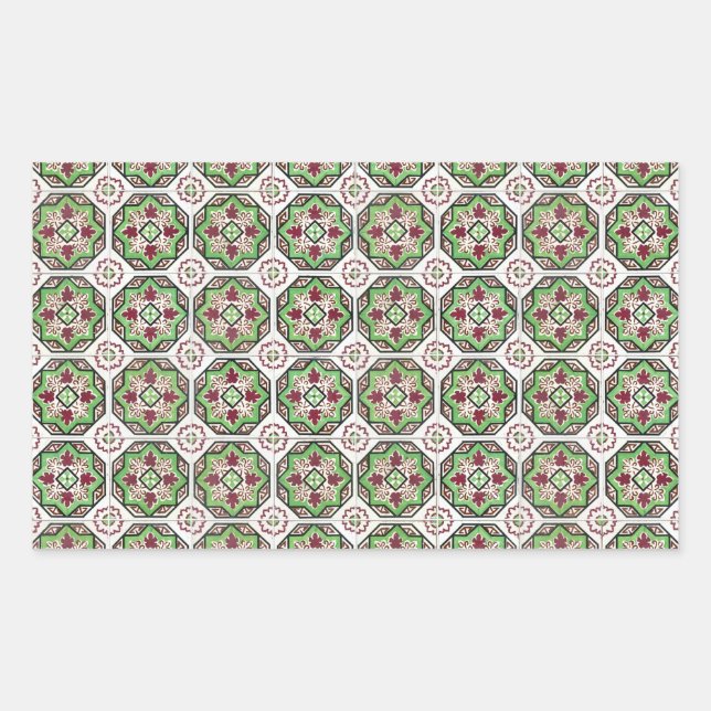 Tiles-Ceramic Rechteckiger Aufkleber (Vorderseite)