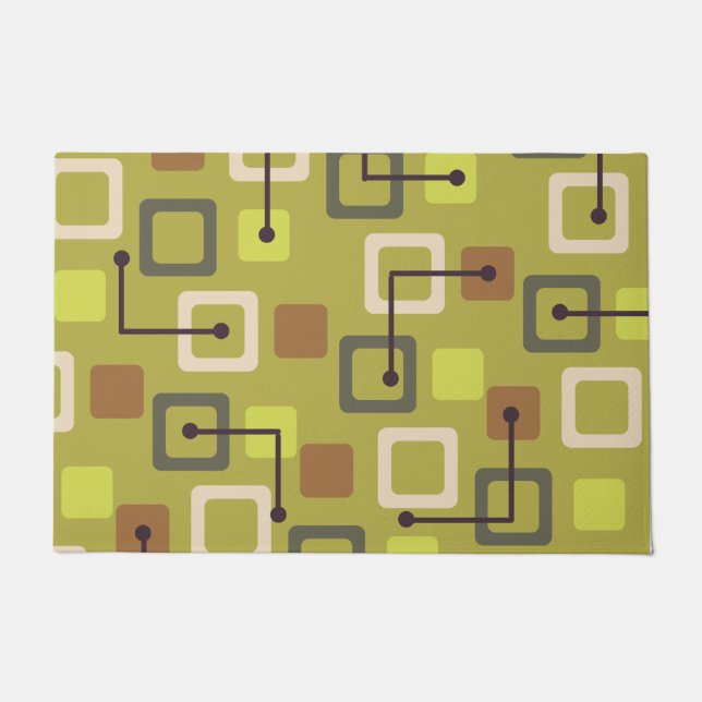 Tiles & Squares Chartreuse, Mitte der 50er Jahre Fußmatte (Vorderseite)