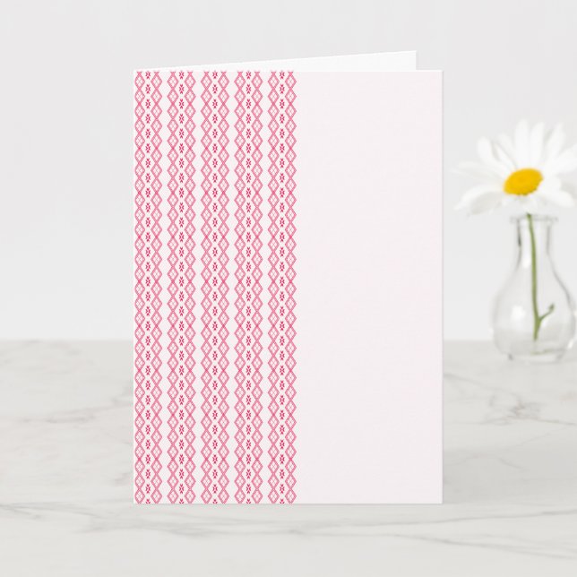 Tilet-Muster | Rosa geometrisches Design Karte (Kleine Pflanze)