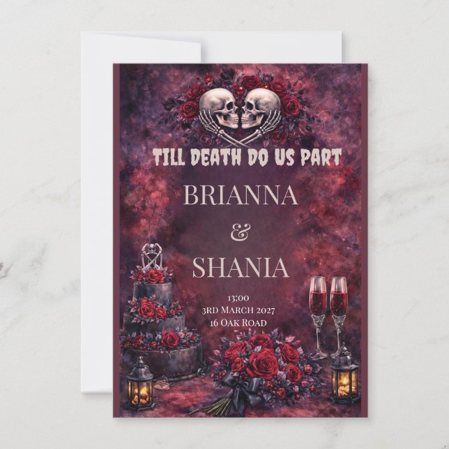 Till Death Do Us Part Einladung (Vorderseite)