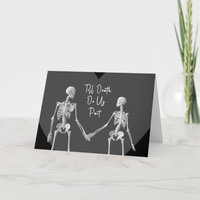 Till Death Do Us Part Valentine's Day Card opt4 Dankeskarte (Vorderseite)