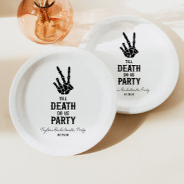 Till Death Do Us Party Skeleton Bachelorette Party Pappteller