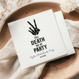Till Death Do Us Party Skeleton Bachelorette Party Serviette