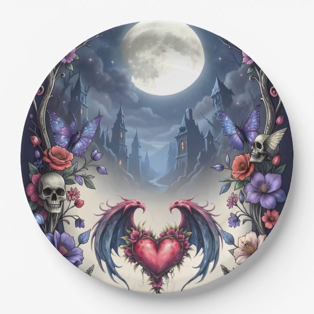 Till Death & Moonlight Bind Us.  Pappteller (Vorderseite)