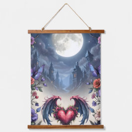 Till Death & Moonlight Bind Us.  Wandteppich Mit Holzrahmen