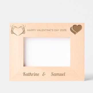 Till Death Skeleton Hands Heart Valentine's Day Geätzte Rahmen