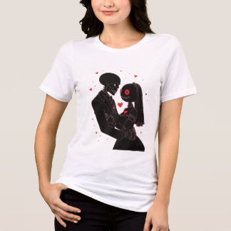 Till Undeath Do Us Part Gothic Skeleton Couple Des Tri-Blend Shirt