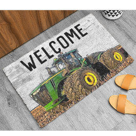 Tillage der Zugmaschine für Begrüßungsfamilien Fußmatte