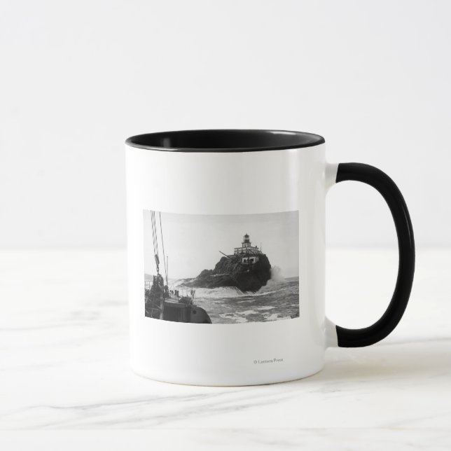 Tillamook, Oregon Lighthouse von Ship Fotograp Tasse (Rechts)