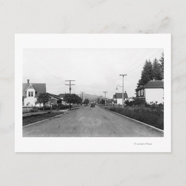 Tillamook, Oregon Residential Street Scene Postkarte (Vorderseite)