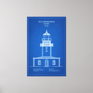 Tillamook Rock Lighthouse - Oregon - AD Leinwanddruck